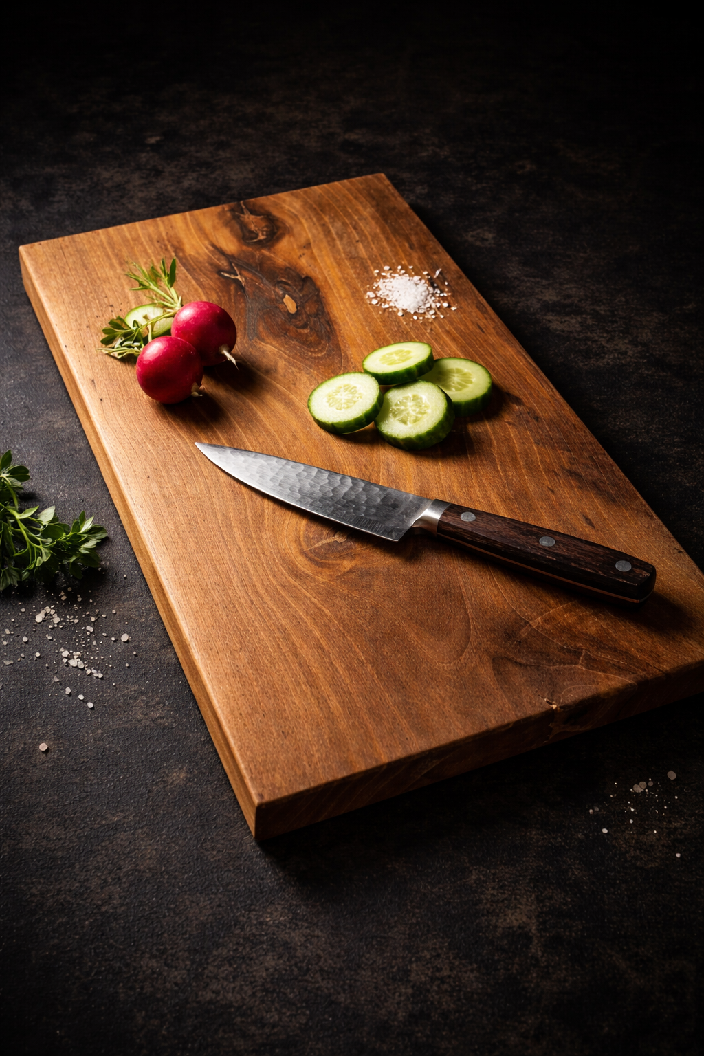 Walnussholz Schneidebrett - Handgemacht/Jausenkante Premium Brett Unikat