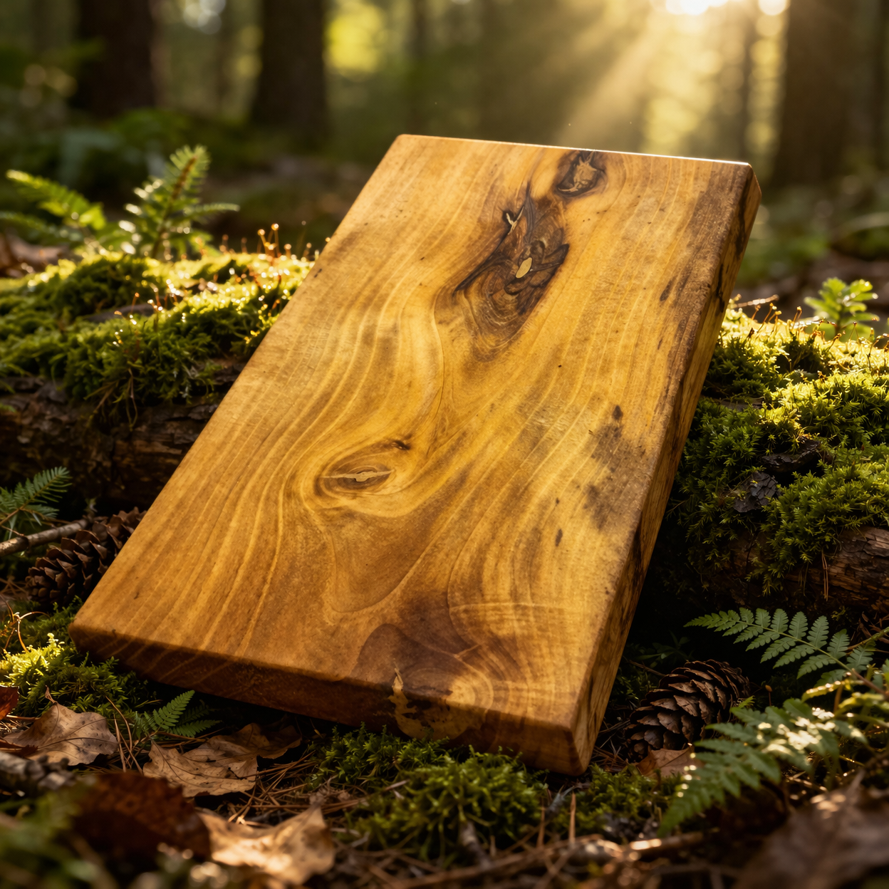 Walnussholz Schneidebrett - Handgemacht/Jausenkante Premium Brett Unikat