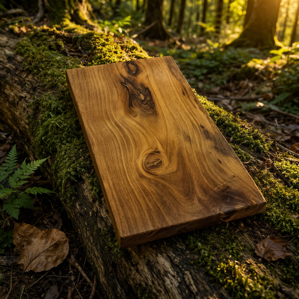 Walnussholz Schneidebrett - Handgemacht/Jausenkante Premium Brett Unikat